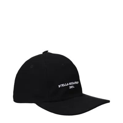Stella Mccartney Black Cotton Cap (baseball Hat)