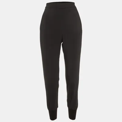 Pre-owned Stella Mccartney Black Crepe Jogger Pants Xs