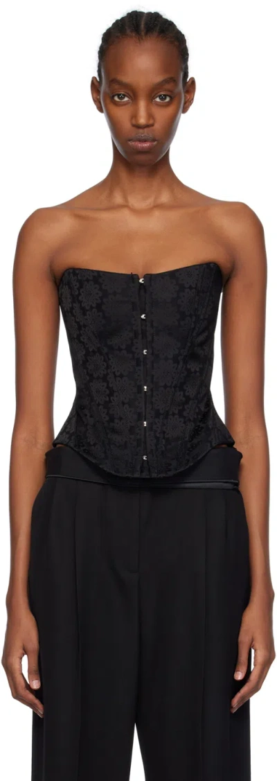 Stella Mccartney Black Daisy Corset In 1000 Black