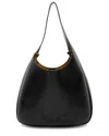 Stella Mccartney Eco Alter Nappa Perforated Logo Slouchy Hobo In Black