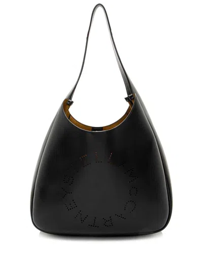STELLA MCCARTNEY STELLA MCCARTNEY BLACK ECO ALTER PERFORATED LOGO SLOUCHY HOBO (AUTHENTIC PRE-  LOVED)