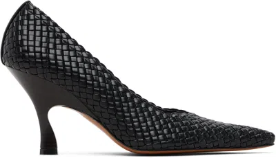 Stella Mccartney ブラック Elsa 90 ウーブン ヒール In Black