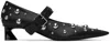Stella Mccartney Black Elsa Studded Kitten Heels In 1000 Black