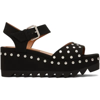 Stella Mccartney Elyse Alter Suede Sandals With Studs Black