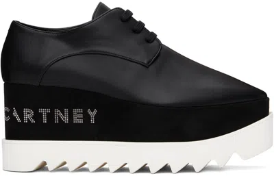 Stella Mccartney Elyse Faux Leather Derby Platforms In Black