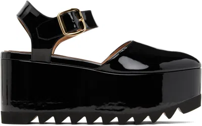 Stella Mccartney Black Elyse Patent Platform Sandals