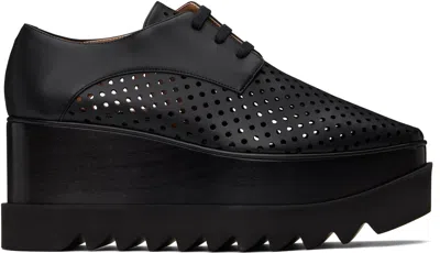 Stella Mccartney Black Elyse Perforated Platform Oxfords