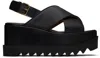 Stella Mccartney Black Elyse Platform Heeled Sandals In Black