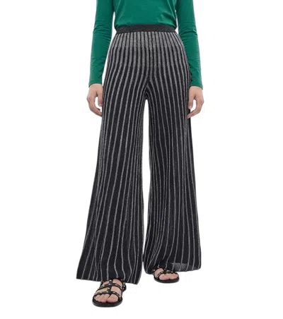 Stella Mccartney Black Embellished Flared Pants In Multi