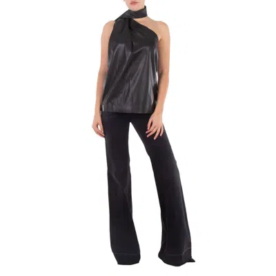 Stella Mccartney Black Falabella Cotton Denim Flared Leg Jeans
