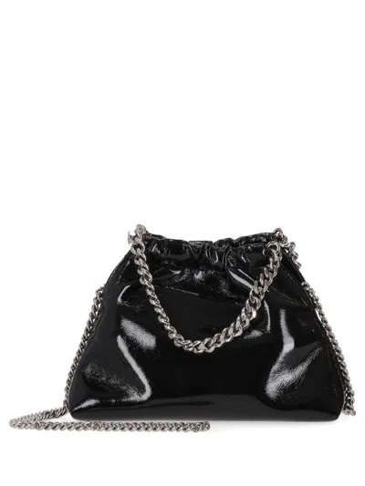 Stella Mccartney Black Falabella Mini Drawstring Crossbody Bag