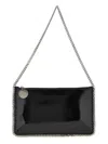 Stella Mccartney Womens Black Falabella Pochette Faux-leather Shoulder Bag In Black