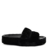 Stella Mccartney Faux Fur Slides In Black