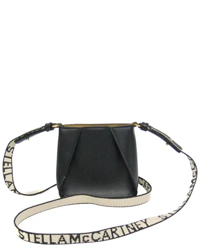 Pre-owned Stella Mccartney Black Faux Leather Shoulder Wallet (authentic Pre-loved)