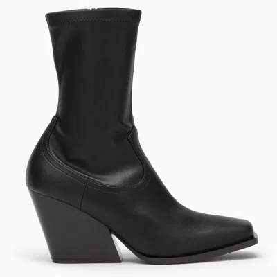 Stella Mccartney Black Faux-leather Cowboy Boots
