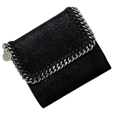 Pre-owned Stella Mccartney Black Faux Leather Wallet (bi-fold) ()