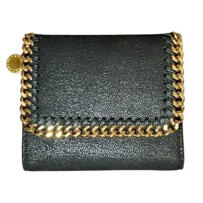 Pre-owned Stella Mccartney Black Faux Leather Wallet (tri-fold) ()