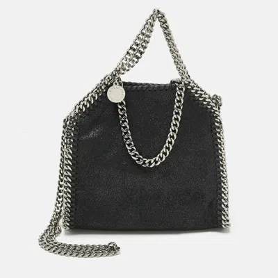 Pre-owned Stella Mccartney Black Faux Suede Tiny Falabella Tote