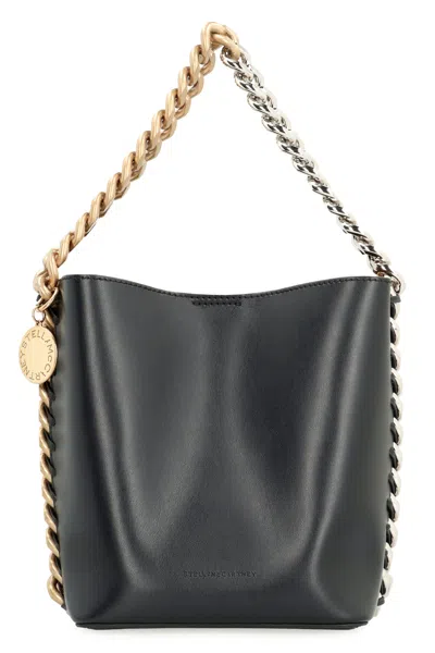 Stella Mccartney Black Frayme Bucket Handbag For Women