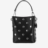 Stella Mccartney Mini Bucket Bag Frayme With Studs In Black