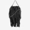 Stella Mccartney Black Fringed Shoulder Bag In Black
