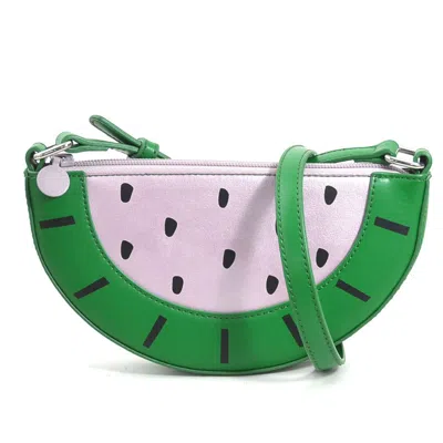 Pre-owned Stella Mccartney Black Green Pink Leather Shoulder Bag ()