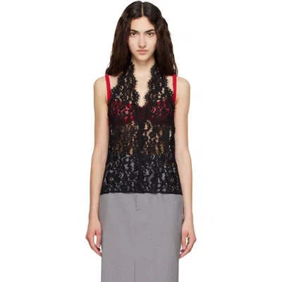 Stella Mccartney Black Halterneck Lace Top