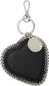 Stella Mccartney Womens Black Falabella Heart-shaped Faux-leather Charm In 1000 Black