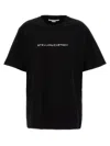 Stella Mccartney T-shirt With Logo Print And Crew Neckline In Black