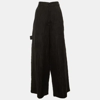 Pre-owned Stella Mccartney Black Jacquard Trousers L