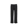Stella Mccartney Black Jeans For Girl With Logo In Black