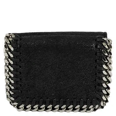 Pre-owned Stella Mccartney Black Ladies Falabella Small Flap Wallet 521371 W9132-1000