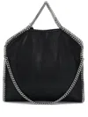 Stella Mccartney Black Large Chain Tote Handbag For Women In Black