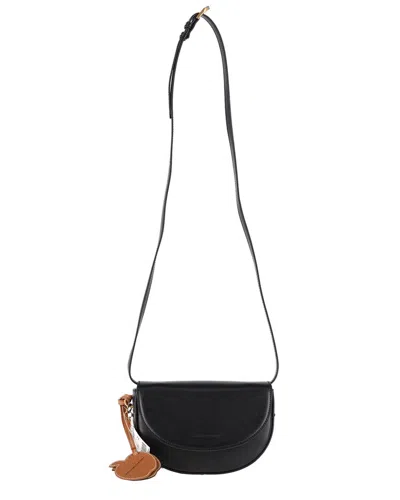 Stella Mccartney Black Leather Frayme Whipstitch Small Shoulder Bag (authentic  Pre-loved)