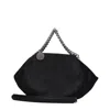 Stella Mccartney Chain Strap Textured Finish Shoulder Bag In Black