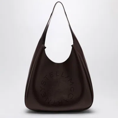 STELLA MCCARTNEY STELLA MCCARTNEY BLACK LEATHER HOBO BAG WITH LOGO