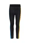 Stella Mccartney Black Leggings For Girl With Logo In Black