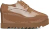 Stella Mccartney Black Limited Edition Elyse Monochrome Platform Derbys In Brown