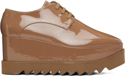 Stella Mccartney Black Limited Edition Elyse Monochrome Platform Derbys In Brown