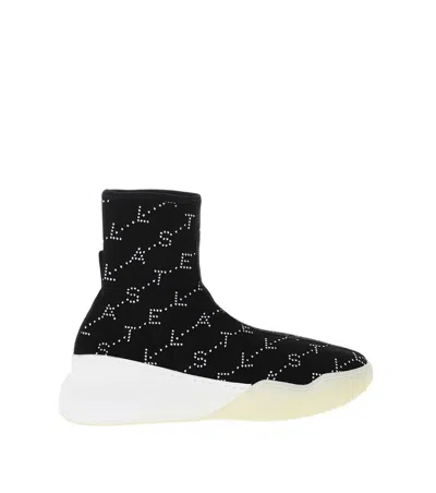 STELLA MCCARTNEY BLACK LOGO SNEAKERS