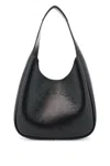Stella Mccartney Black Logoed Morbida Hobo Tote