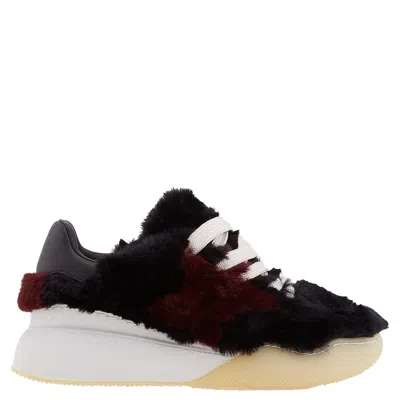 Stella Mccartney Black Loop Shaggy Faux-fur Sneakers