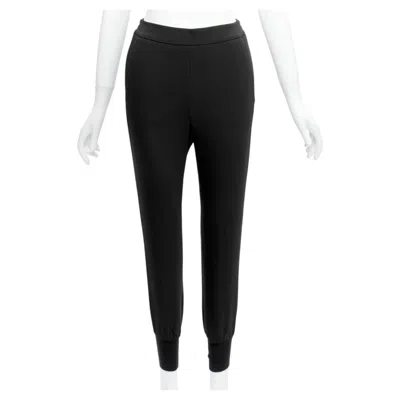 Pre-owned Stella Mccartney Black Minimalist Elastic Waist Cropped Jogger Pants It34 Xxs