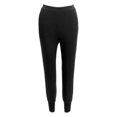 Pre-owned Stella Mccartney Black Minimalist Elastic Waist Cropped Jogger Pants It34 Xxs
