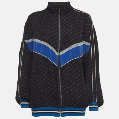 Pre-owned Stella Mccartney Black Monogram Jersey Track Jacket S