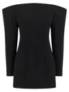 Stella Mccartney Off-the-shoulder Structured Corset Mini Dress In Black