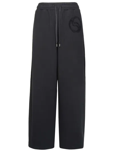 STELLA MCCARTNEY BLACK ORGANIC COTTON JOGGERS
