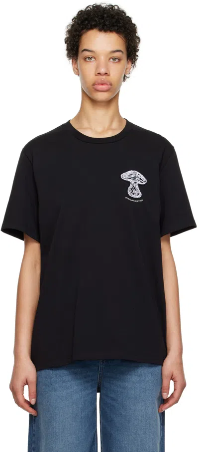 Stella Mccartney Black Patch T-shirt In 1000 Black