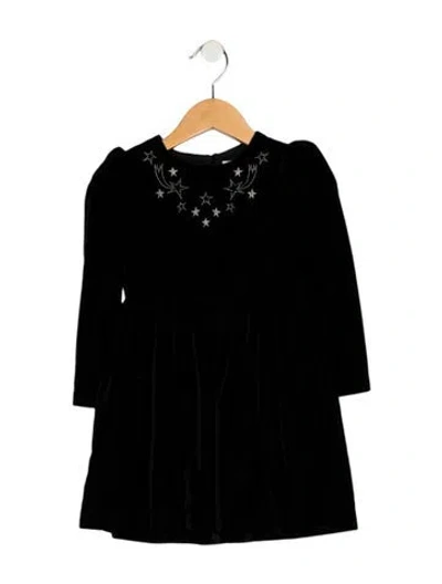 Pre-owned Stella Mccartney Babies' Black Patterned Long Sleeve Dress With Button Closure