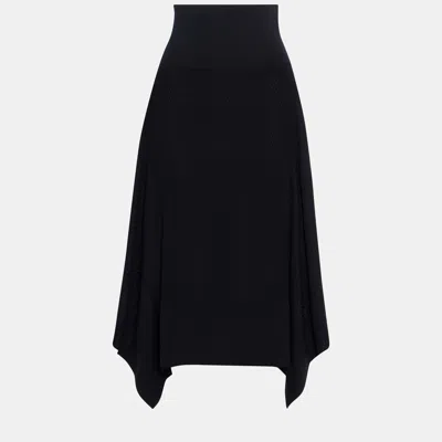 Pre-owned Stella Mccartney Black Patterned Midi Skirt M (it 42)